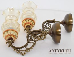 Komplety stylowych kinkietów z kloszami. Lampy vintage.