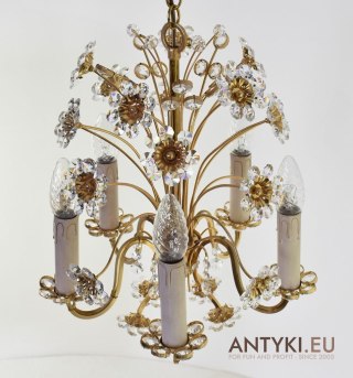 Mały żyrandol kryształowy. Lampy Swarovski.