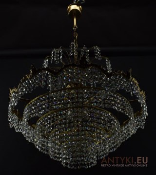 Wiedeński żyrandol kryształowy. Lampy Swarovski.