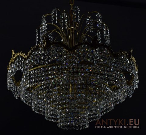 Wiedeński żyrandol kryształowy. Lampy Swarovski.