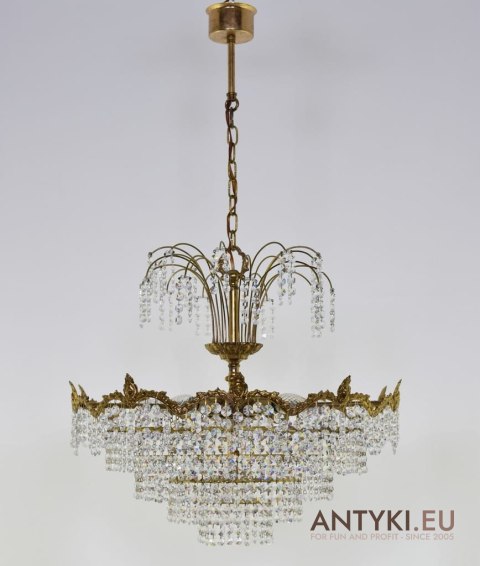 Wiedeński żyrandol kryształowy. Lampy Swarovski.