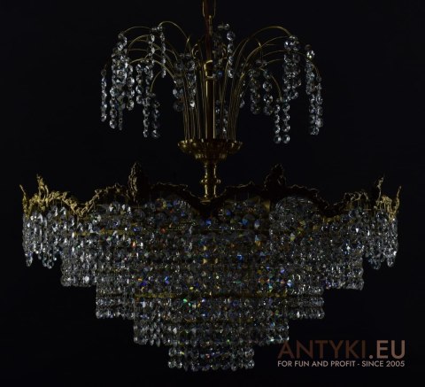 Wiedeński żyrandol kryształowy. Lampy Swarovski.