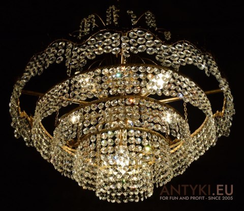 Wiedeński żyrandol kryształowy. Lampy Swarovski.