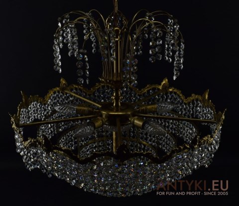 Wiedeński żyrandol kryształowy. Lampy Swarovski.