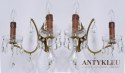 Antyczne kinkiety kryształowe Art Deco
