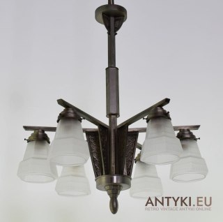 Autentyczny żyrandol Art Deco