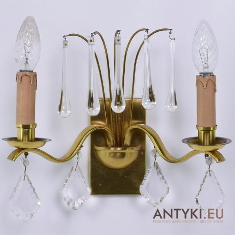 Para antycznych kinkietów Art Deco