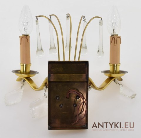 Para antycznych kinkietów Art Deco