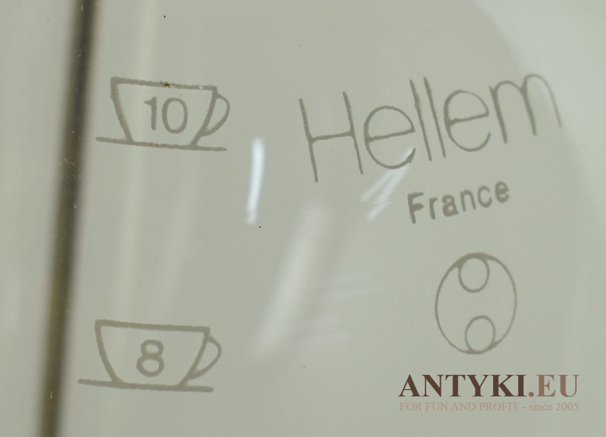 HELLEM FRANCE 10 Tasses zaparzacz do kawy z czasów Art Deco