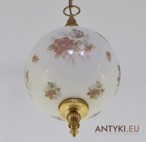 Szklana kula lampa wisząca w stylu vintage