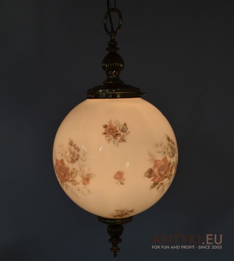 Szklana kula lampa wisząca w stylu vintage