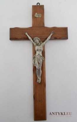 Chrześcijański krzyż ścienny z Jezusem Chrystusem INRI krucyfiks góralski