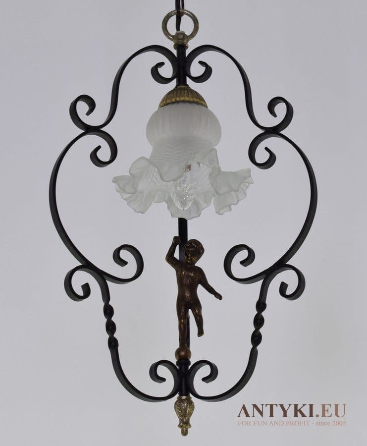 Dworkowa lampa sufitowa do ganku holu lampka do wiatrołapu rustykalne oświetlenie