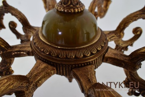 Antyczny żyrandol onyksowy do zamku. Pałacowy chandelier onyx.