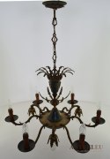 Cesarski żyrandol w stylu Empire. Zabytkowe lampy do zamku, pałacu.