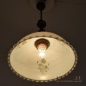 Zwis sufitowy cottagecore. Lampa sufitowa w rustykalnym stylu. Oświetlenie retro.
