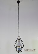 Retro, mała lampa sufitowa na długim łańcuchu. Lampy vintage.