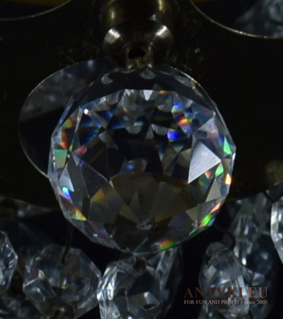 lampy antyki kryształy