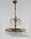 Kryształowy żyrandol zabytkowy w stylu Swarovski. Lampy antyki.