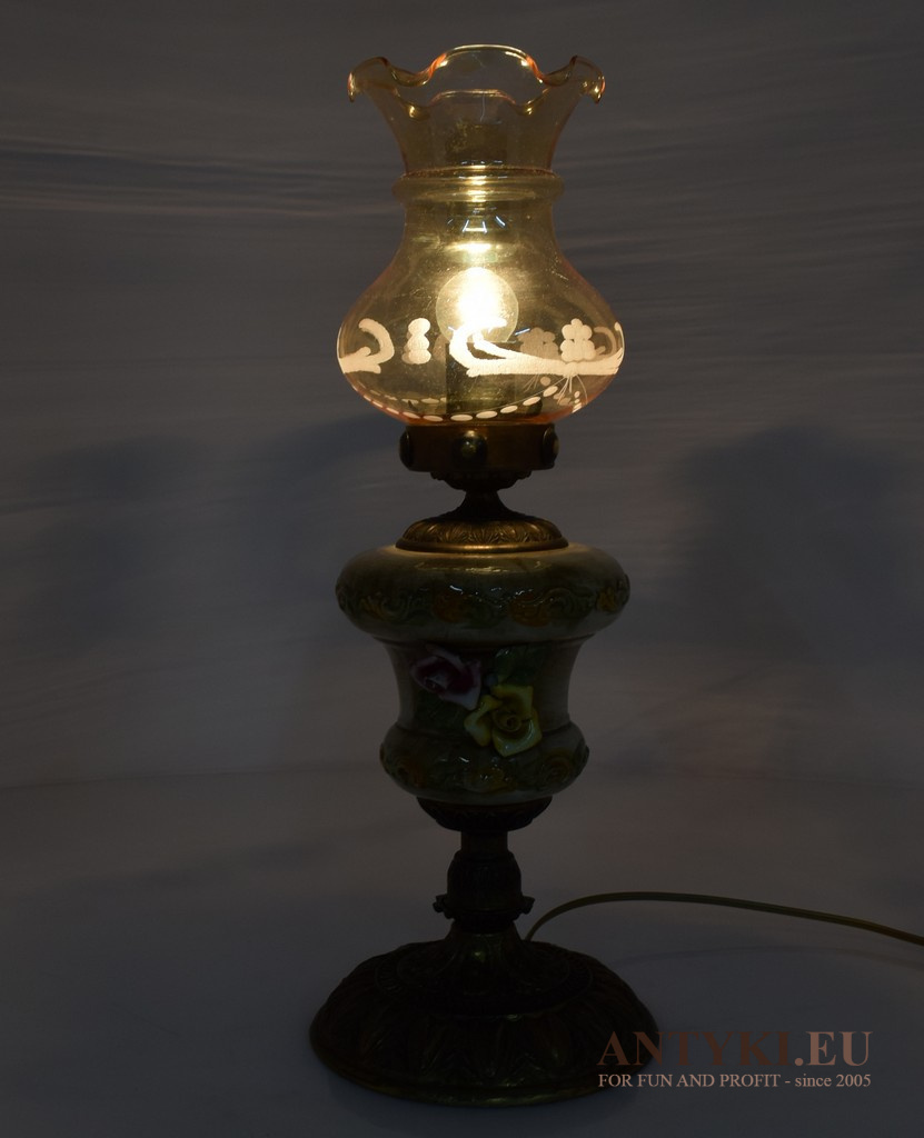 vintage lampa stołowa