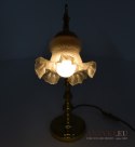 retro lampka mosiężna na biurko