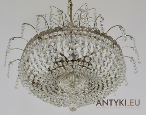 lampy swarovski antyki