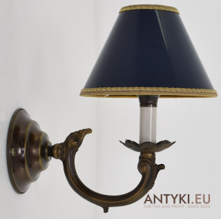 Stary kinkiet empire z abażurem. Lampy Empir.