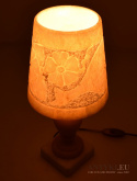 cottage core alabastrowa lampa