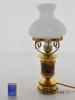 Lampa stołowa vintage - włoskiej manufaktury Florentine. Lampy antyki.
