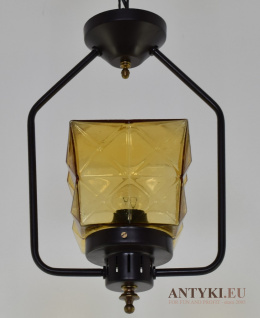 Art Deco lampa wisząca do ganku, holu, wiatrołapu. Antyczne oświetlenie.