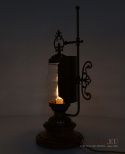 antyk rustykalna lampa stołowa