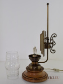 rustykalna lampa stołowa z francji