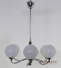 Sputnik - srebrny żyrandol z lat 1960. Oświetlenie space age - retro