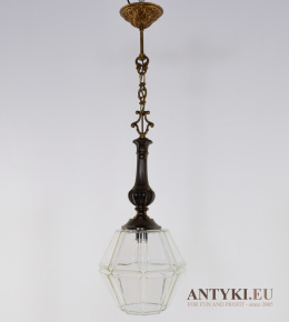 Antyczny zwis sufitowy z początku XX wieku. Lampy unikatowe.