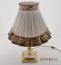 wiktoriańska lampa stołowa z abażurem