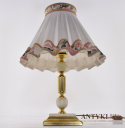 lampa stołowa z abażurem z dawnych lat