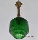 retro lampa sufitowa z zielonym kloszem