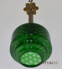 lampa sufitowa z zielonym kloszem do antresoli