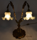 mosiężne stołowe lampy barokowe