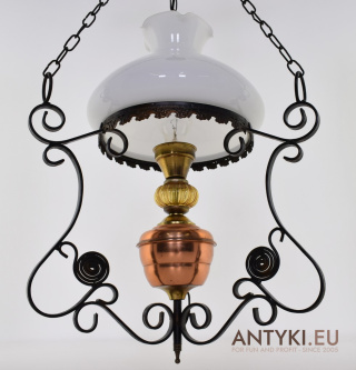 XL! DUŻA bajkowa lampa wisząca w rustykalnym stylu. Żyrandole retro.