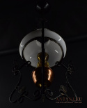 metalowa lampa wisząca vintage