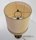 antyczna stylowa lampa mosiężna z abażurem