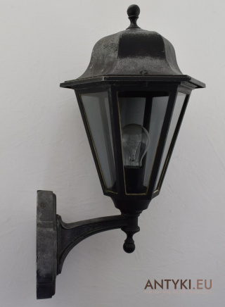 XL! Vintage kinkiet na ganek. Stara zewnętrzna lampa latarnia na kamienice.