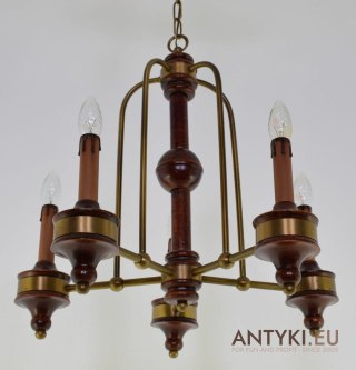 Elegancki żyrandol do gabinetu w angielskim stylu Chesterfield lampa sufitowa