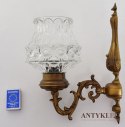 Fenomenalny kinkiet z kloszem mosiężna lampa ścienna do łazienki nad lustro