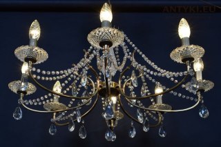 Fenomenalny żyrandol kryształowy w kształcie gwiazdy lampa salonowa ekskluzywna