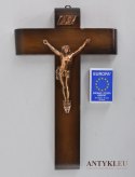 Inri-Iesus Nazarenus Rex Iudaeorum. Krzyż łaciński z Jezusem Chrystusem. Anyk.