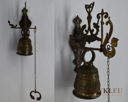 Antyczny dzwonek kościelny, mszalny z brązu - ovime tangit