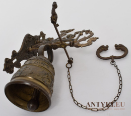Antyczny dzwonek kościelny, mszalny z brązu - ovime tangit