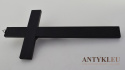 antyk czarny krzyż z jezusem chrystusem
